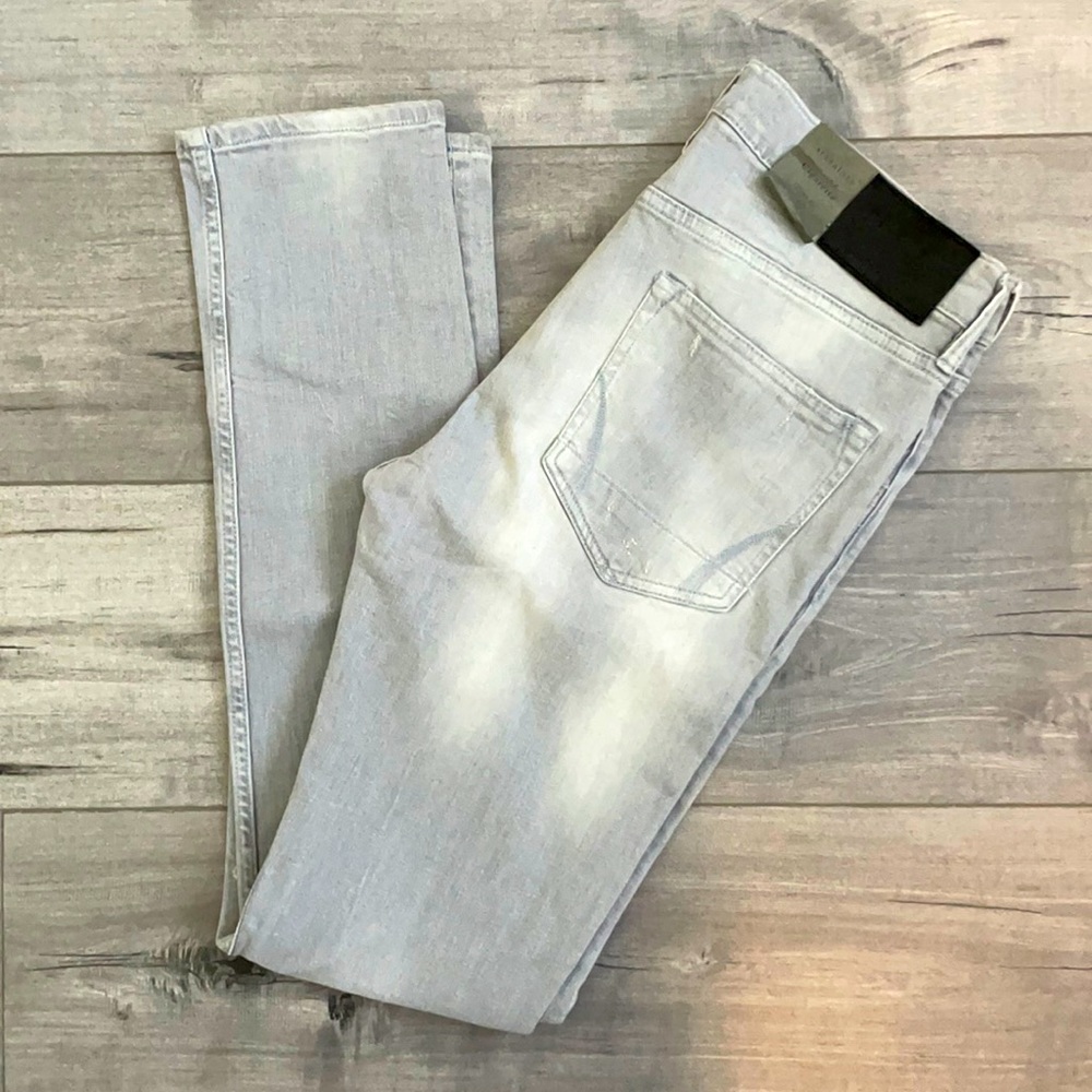 All Saints destress gray jeans